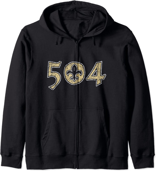 504 New Orleans Football Vintage NOLA Saint 504 Gift Hoodie