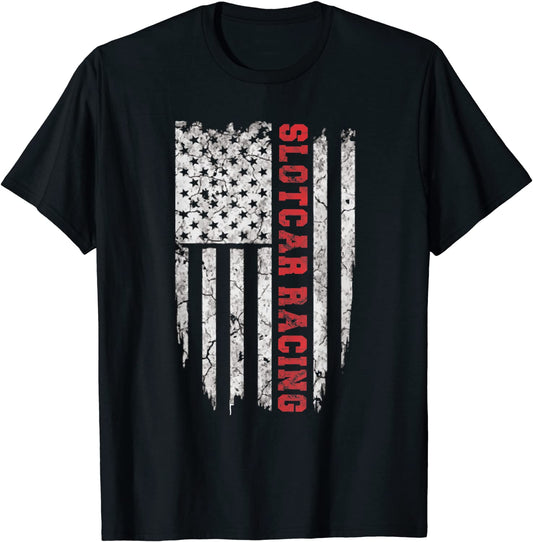 American Sport Slotcar Racing T-Shirt USA Tee Shirts