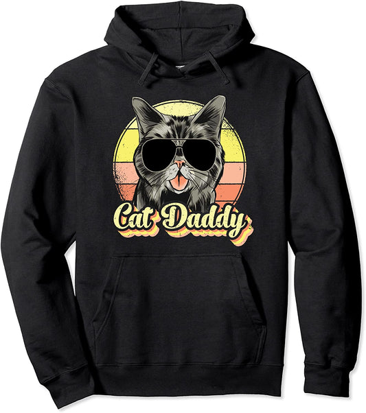 Cat Daddy Funny Cat Lover Gift For Men Best Cat Dad Ever Pullover Hoodie
