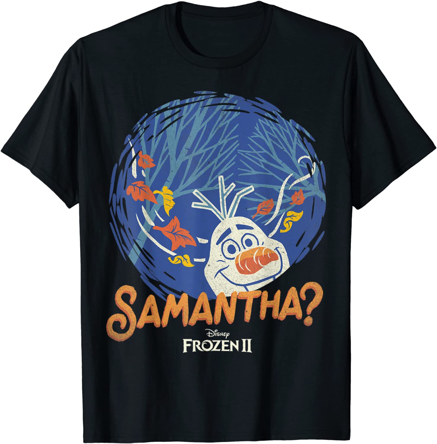 Disney Frozen 2 Olaf Samantha Circle Portrait T-Shirt