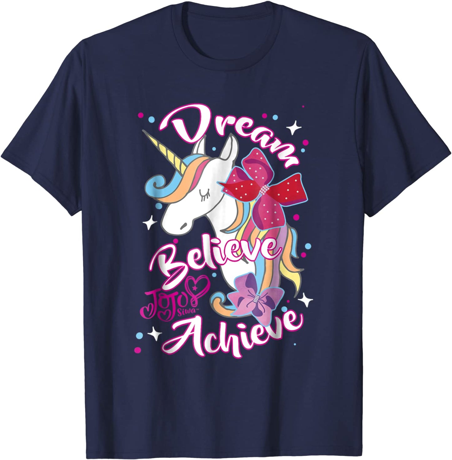 JoJo Siwa Dream Believe Achieve Unicorn Graphic T-Shirt