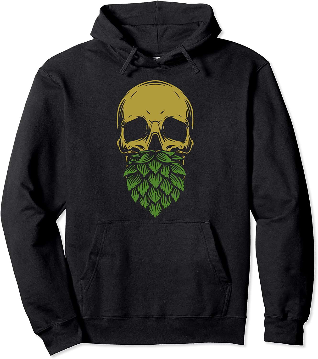 Home Brewing - IPA Craft Beer Brewer Skull Hop Beard Pullover Hoodie