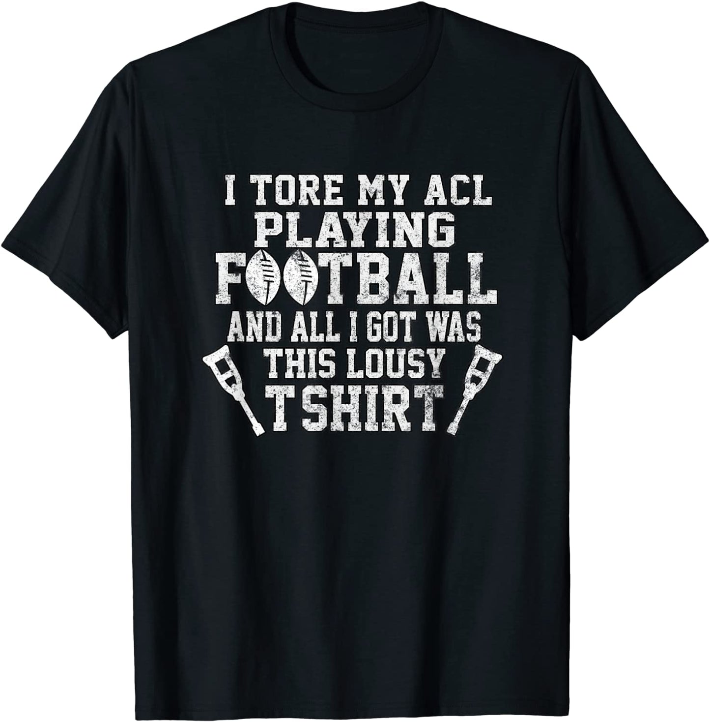 Funny Knee Surgery Torn ACL US Football Sports Injury Gift T-Shirt