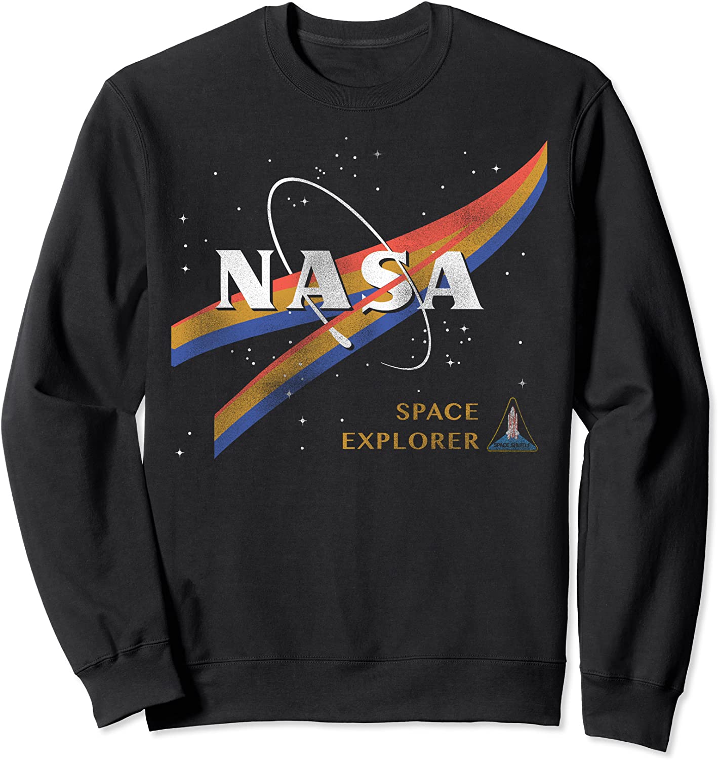 NASA Retro Chevron Space Shuttle Logo Graphic Sweatshirt