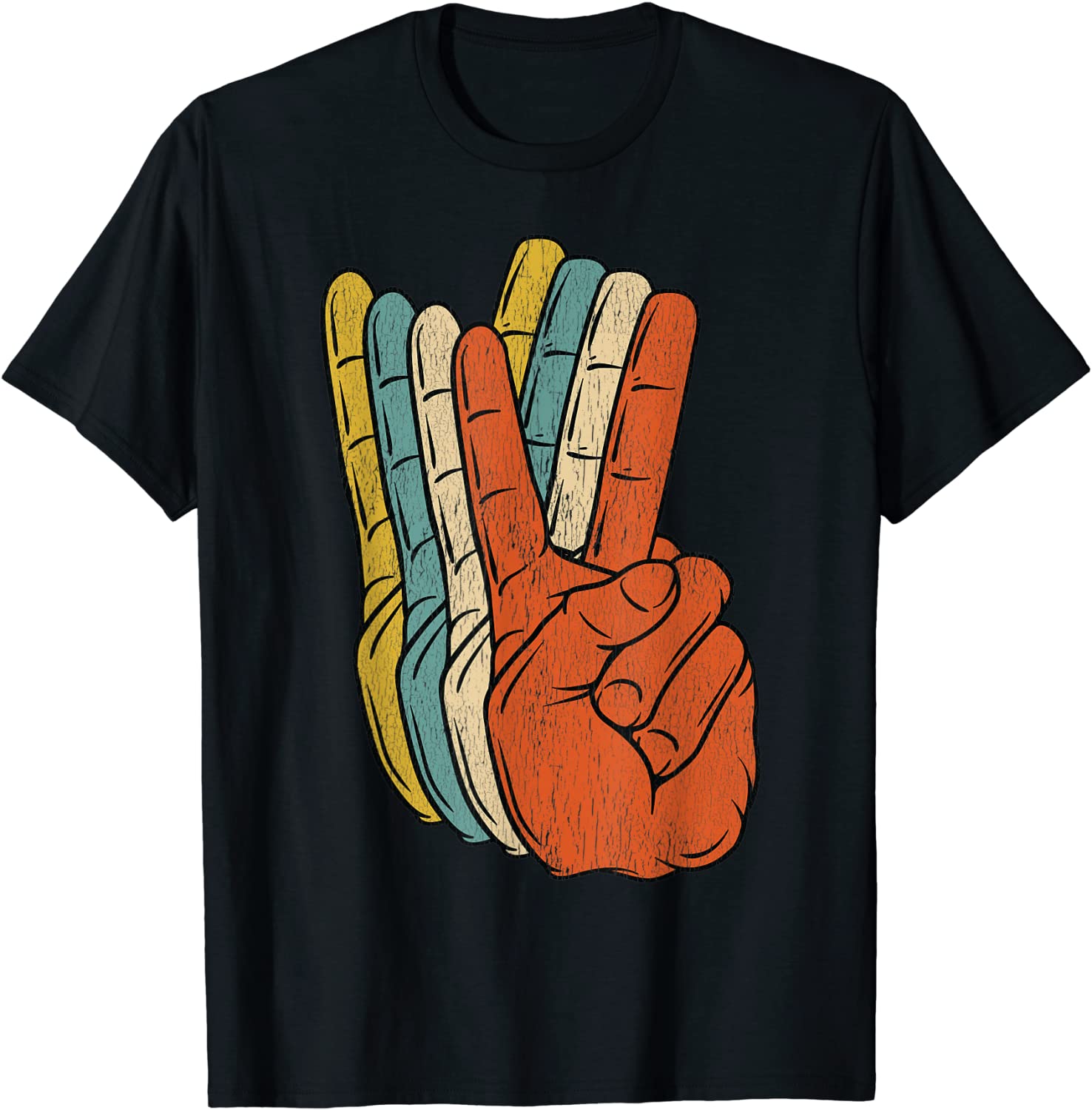 Retro Peace Vintage Shirt 60s 70s Hippie Gift T-Shirt