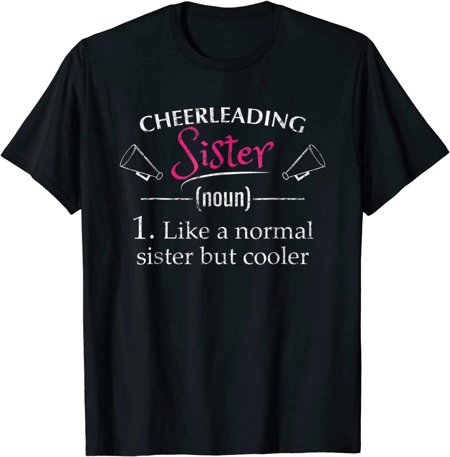 Cheerleading Sister T-Shirt Dance Sport Distressed Tee
