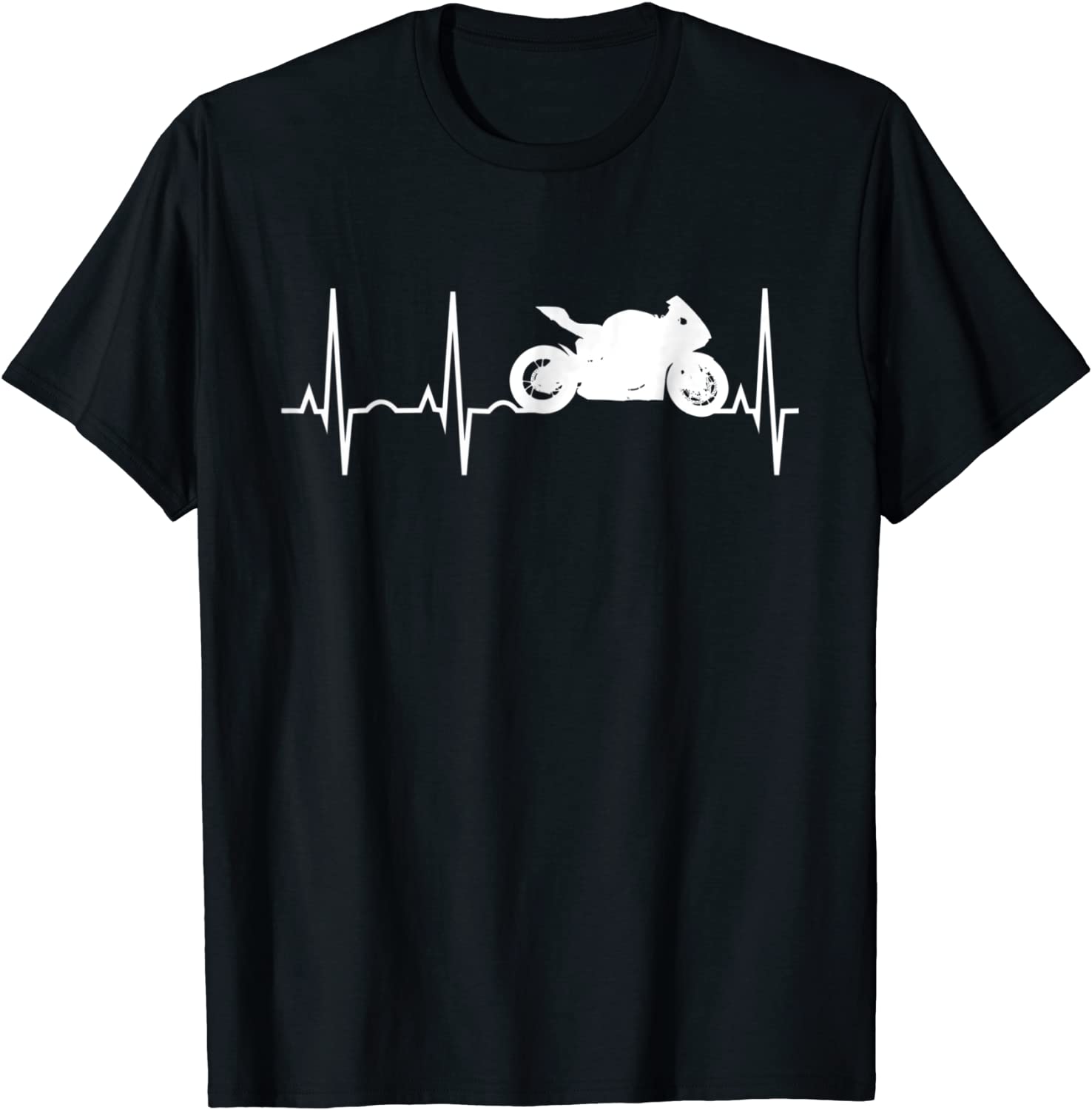 Motorcycle Heartbeat T-Shirt - Best Sport Bike Gift Tee