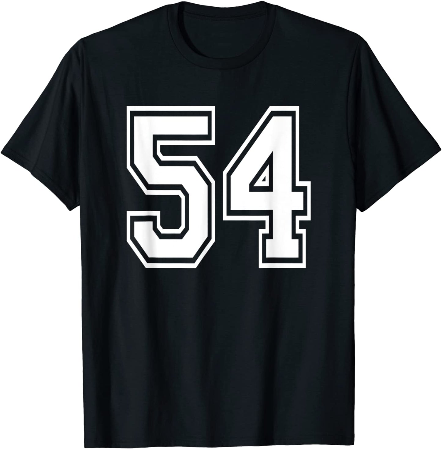 Number 54 Birthday Gift Sports Player Team Numbered Jersey T-Shirt