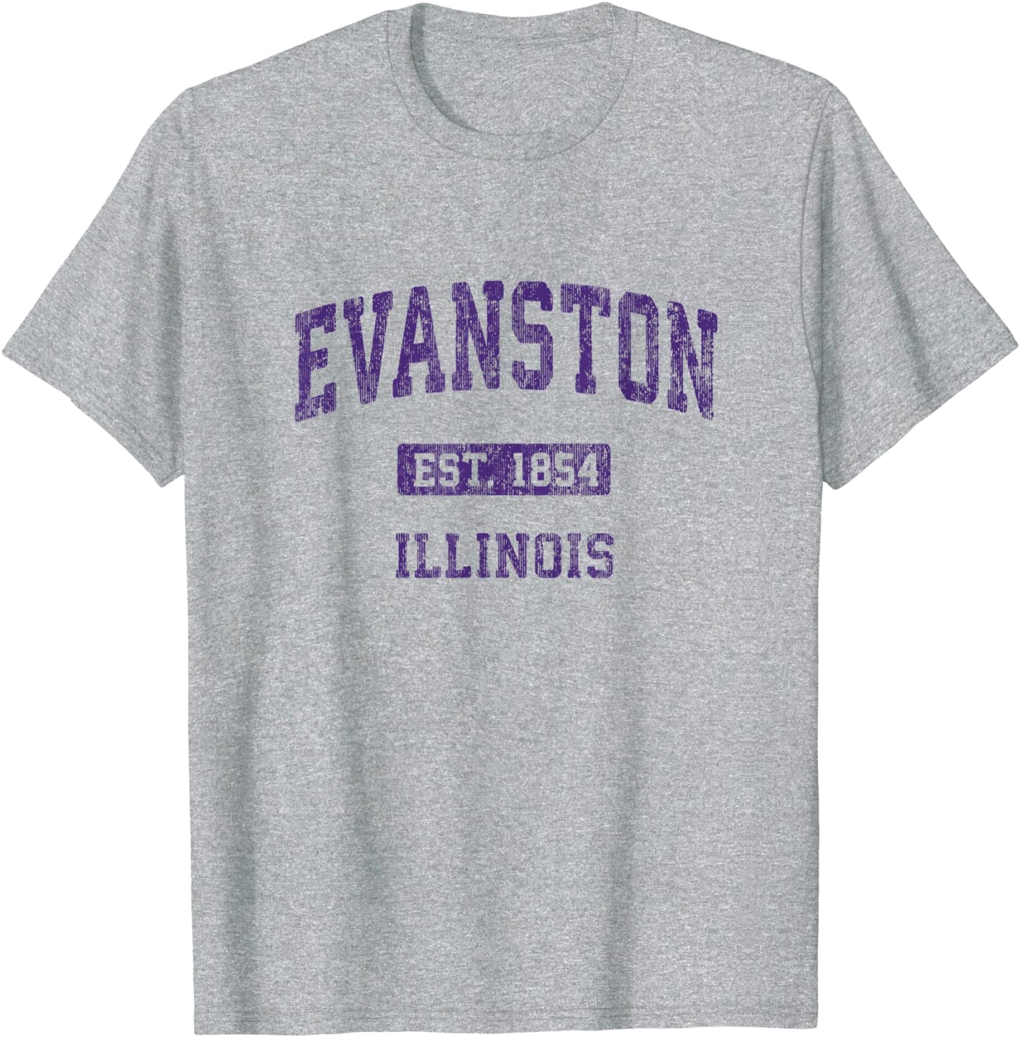 Evanston Illinois IL Vintage Athletic Sports Design T-Shirt