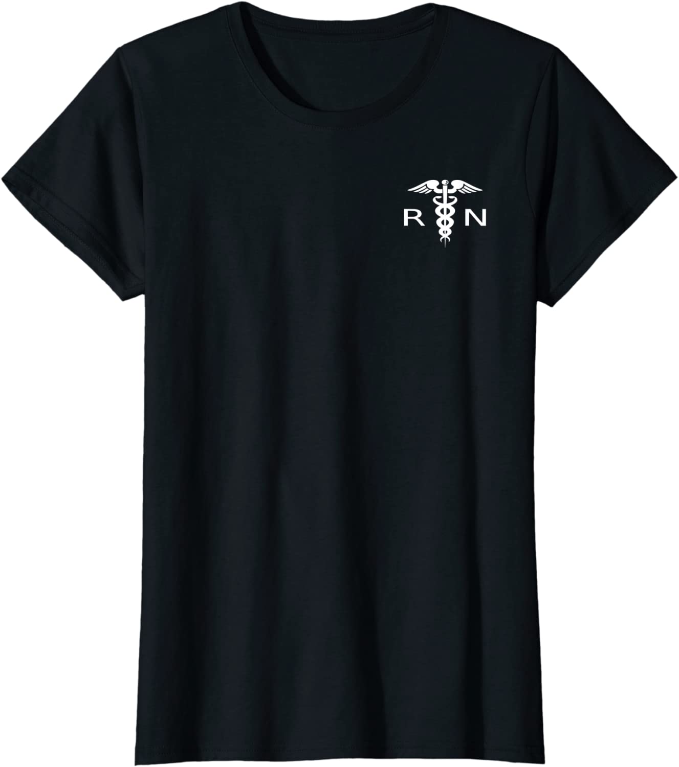 Womens RN Caduceus Symbol Logo T-Shirt