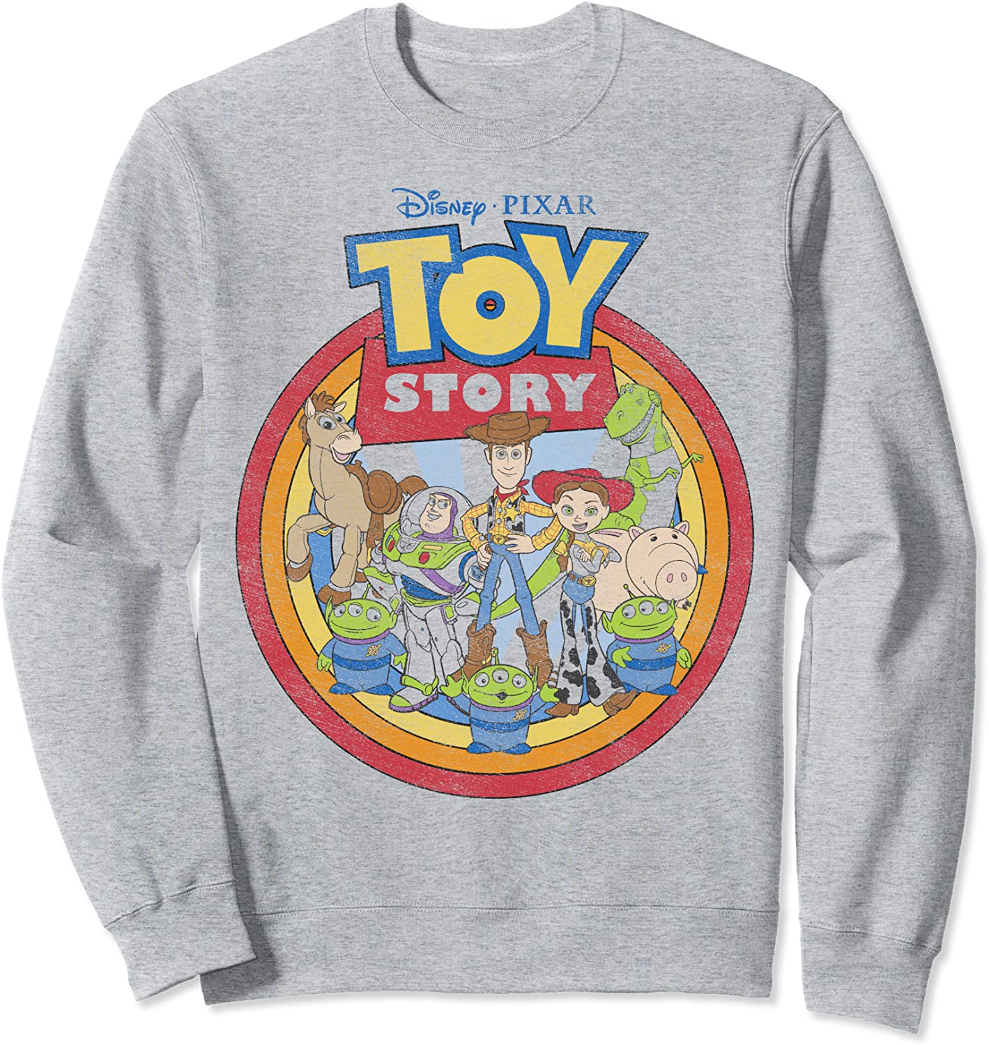 Disney Pixar Toy Story Vintage Circle Portrait Logo Sweatshirt