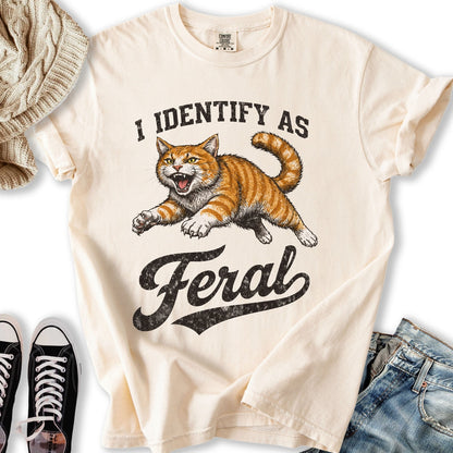 Identify As Feral T Hoodie Unique Art