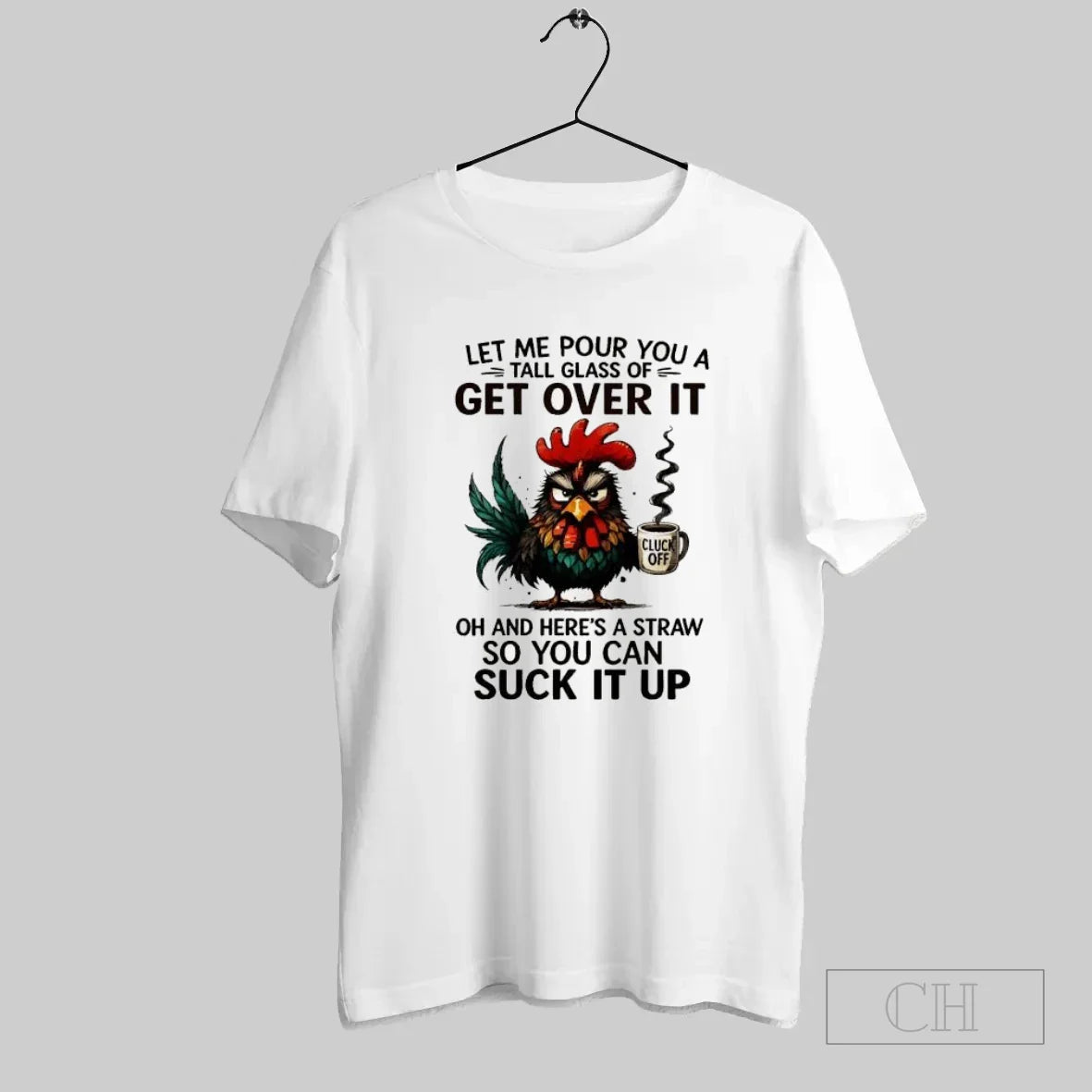 Fcyrowa4 Grumpy Rooster Cup Cluck Off Let Me Pour You Tall Glass Get