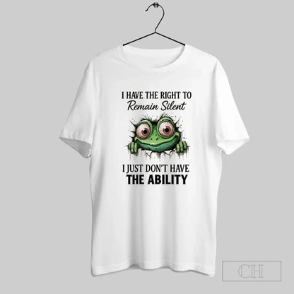Kreobhnd Green Frog I Have Right To Remain Silent I Just Dont Have