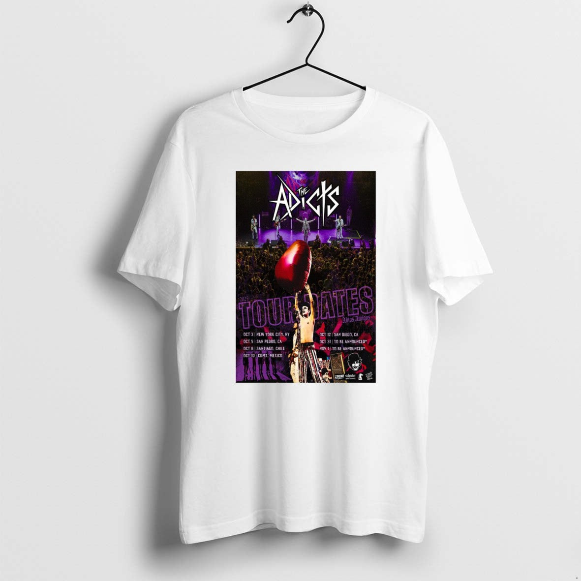 Adicts Punk Rock Tour 2025 T Shirts Hoodie Classic Art