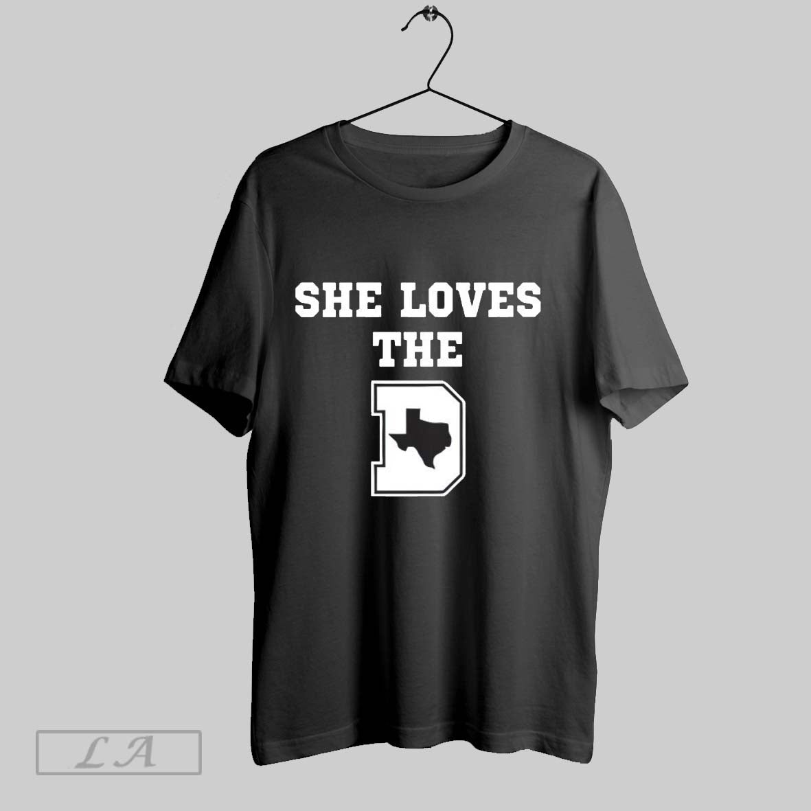 Zoriginal She Loves D Texas Map V Neck Tee Trendy Design