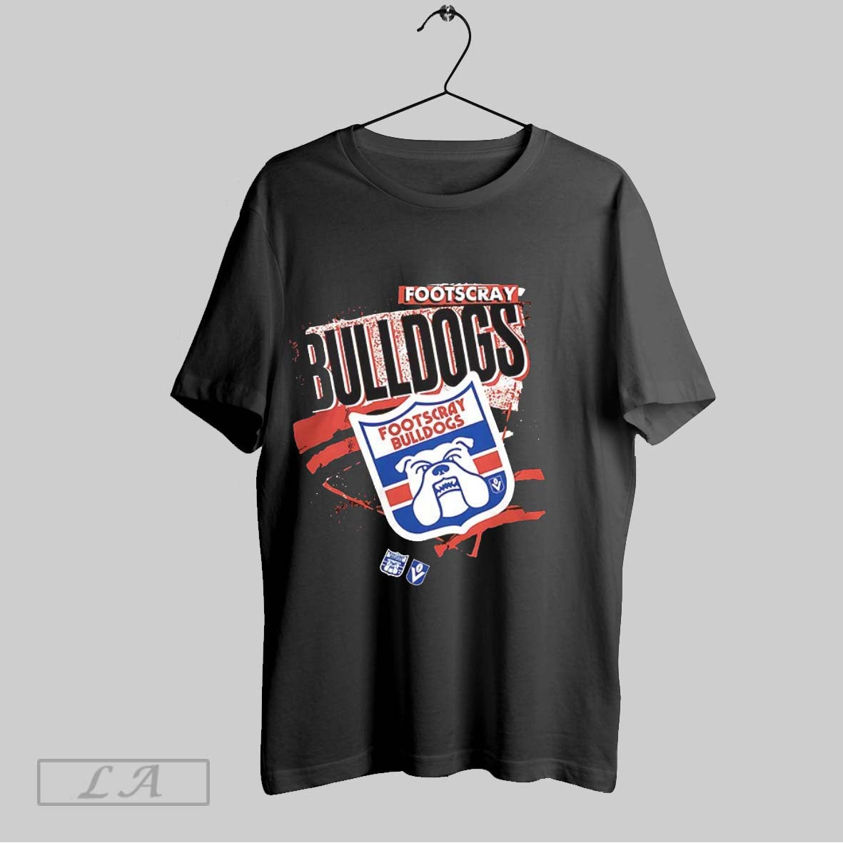 Zoriginal Western Bulldogs 2025 Footscray Abstract Logo V Neck Shirt